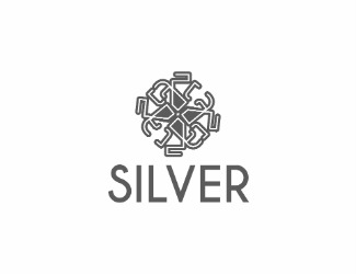 Projekt graficzny logo dla firmy online silver emblemat